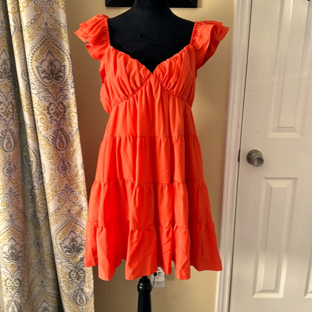 Casual summer knee length boutique dress